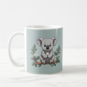 Niedlicher Koala-Bär auf aquamarin Kaffeetasse