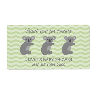 Niedlicher Koala-Bär Babydusche Wasserflaschen-Auf