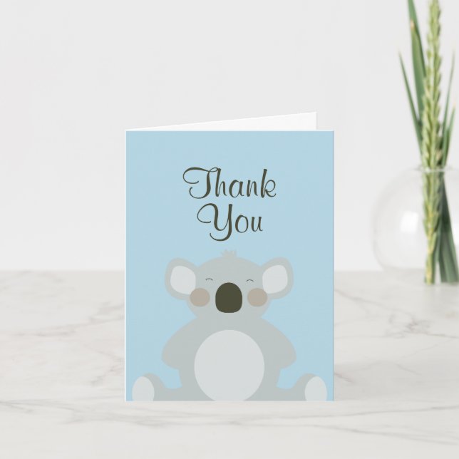 Niedlicher Koala-Bär danken Ihnen zu kardieren Dankeskarte (Vorderseite)