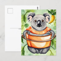 Niedlicher Koala-Bär, der ein Abendessen kocht, Po