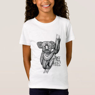 Niedlicher KOALA Bär Free Hugz Hugs Mandala Doodle T-Shirt