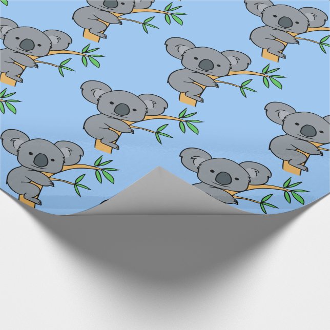 Niedlicher Koala-Bär Geschenkpapier (Ecke)