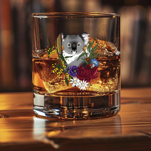 Niedlicher Koala-Bär Grüne Australische Tierwelt F Whiskyglas