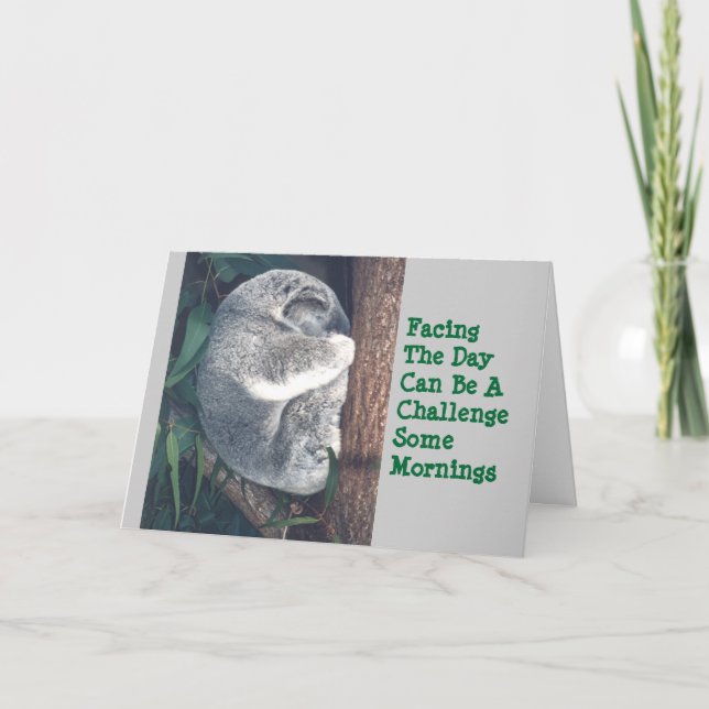 NIEDLICHER KOALA-BÄR IN TREE/HUMOR/FRIENDSHIP KARTE (Vorderseite)