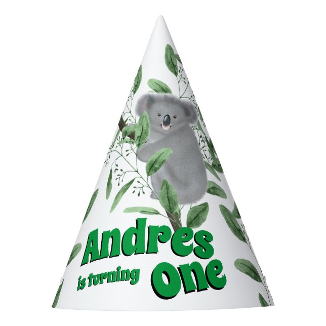 Niedlicher Koala-Bär Klettergarten Partyhütchen (Vorderseite)