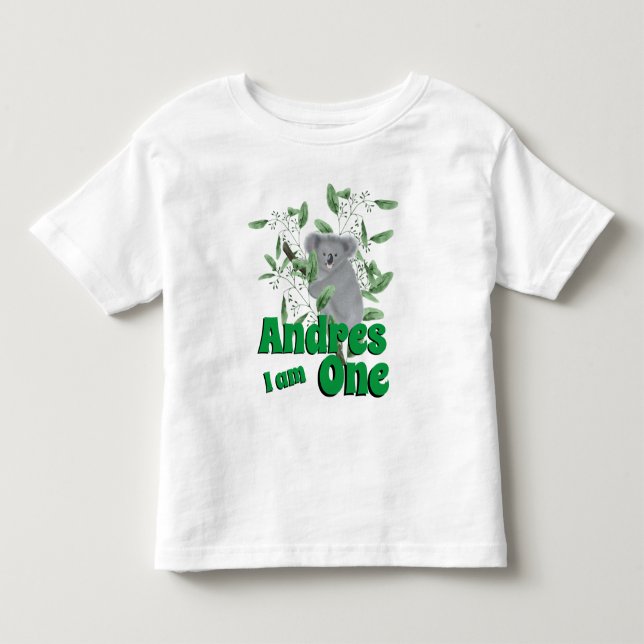 Niedlicher Koala Bär Klettersteig Eukalyptus Tree  Kleinkind T-shirt (Vorderseite)