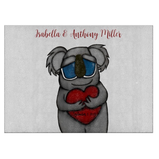 Niedlicher Koala-Bär Schneidebrett (Vorderseite)