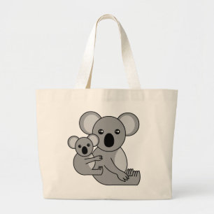 Niedlicher Koala-Bär und Baby Jumbo Stoffbeutel