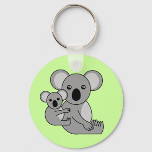 Niedlicher Koala-Bär und Baby Schlüsselanhänger