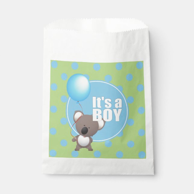Niedlicher Koala Bear Baby Boy Geschenktütchen (Vorderseite)