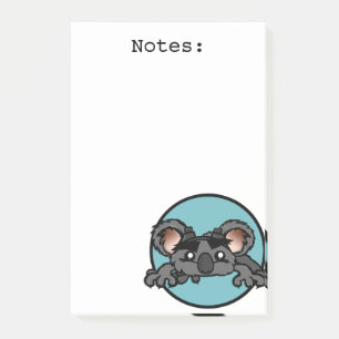 NIEDLICHER KOALA BEAR GRAFIK POST-IT NOTEPAD KLEBEZETTEL