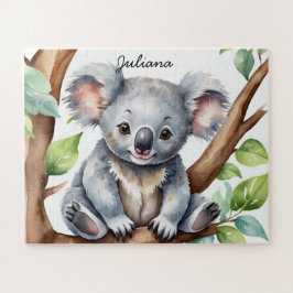 Niedlicher Koala Bear Wasserfarbe Personalisiert