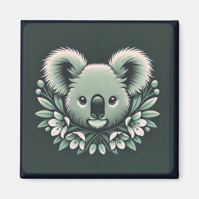 Niedlicher Koala-Gesichtsmagnet Magnet (Vorne)