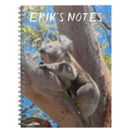 Niedlicher Koala Klettergarten, Personalisiert Notizblock