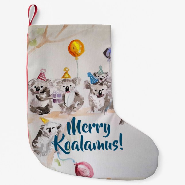 Niedlicher Koala Merry Koalamus Strumpf Kleiner Weihnachtsstrumpf (Vorderseite)
