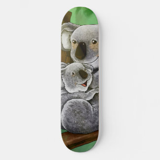 Niedlicher Koala und Baby Skateboard