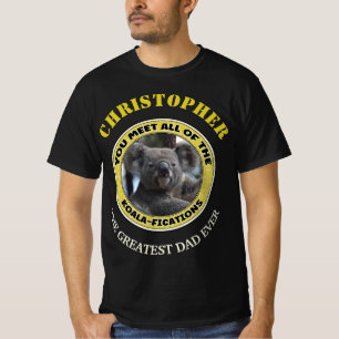 Niedlicher Koala "Wortspiel" personalisierter T - T-Shirt