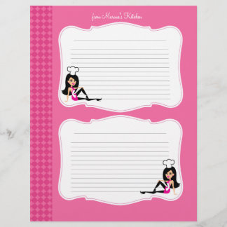 Niedlicher Koch Art-Rezept-Seiten für Binder #1