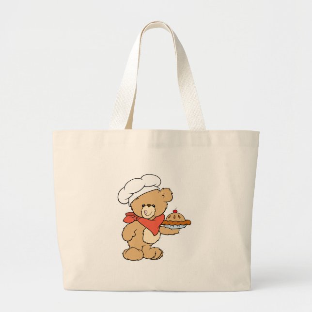 Niedlicher Koch Baker Bear Jumbo Stoffbeutel (Vorne)