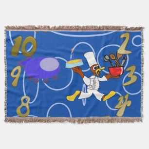 Niedlicher Koch Ducky Kazoo Blue Circles Decke