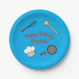 Niedlicher Koch Kochen Kinder 1 Geburtstag Party Pappteller