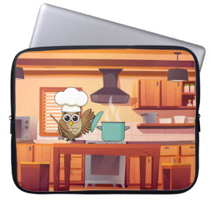 Niedlicher Koch Kuchen Kochen in Küche Laptopschutzhülle