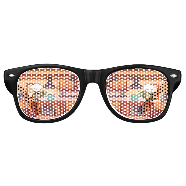 Niedlicher Koch Kuchen Kochen in Küche Partybrille (Vorderseite)
