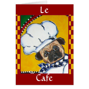 Niedlicher Koch Mops