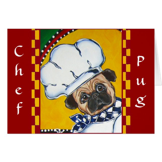 Niedlicher Koch Mops (Vorderseite (Horizontal))