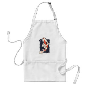 Niedlicher Koi-Fisch mit Rot-Weiß-Schwarz-Farben Schürze