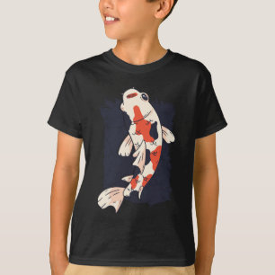 Niedlicher Koi-Fisch mit Rot-Weiß-Schwarz-Farben T-Shirt