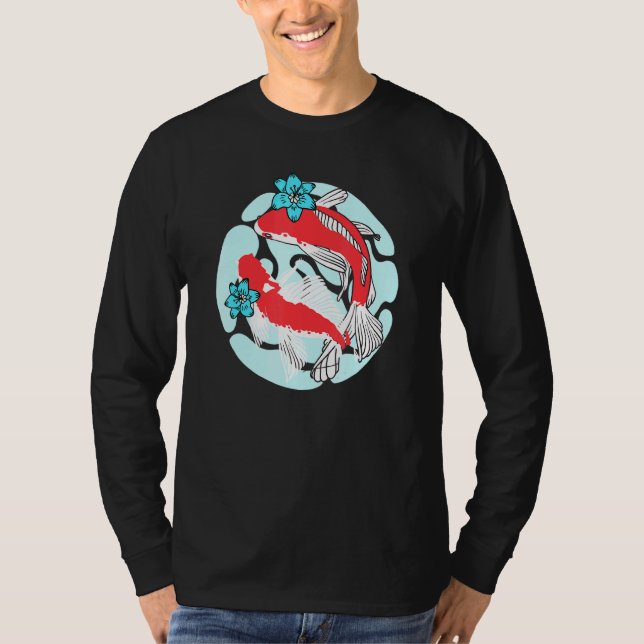 Niedlicher Koi Fish Couple Koi Niedlicher Fischtei T-Shirt (Vorderseite)