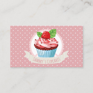 Niedlicher Konditorei Koch Cupcake Business Cards Visitenkarte