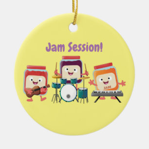 Niedlicher Konfitüre Cartoon Musiker Spaß Keramik Ornament