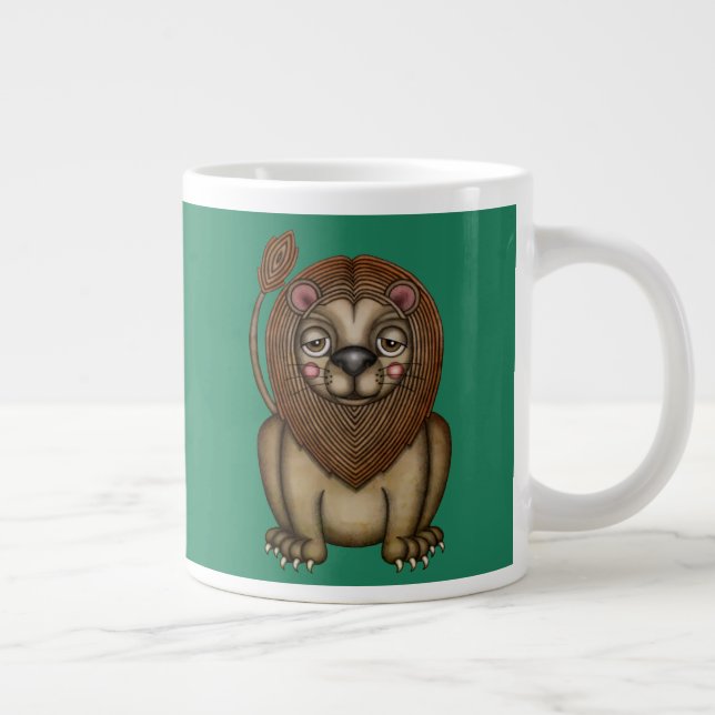 Niedlicher König der Bestie Löwe Jumbo-Tasse (Rechts)