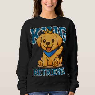 Niedlicher König Golden Retriever Unisex Mann Frau Sweatshirt