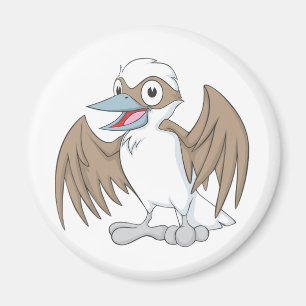 Niedlicher Kookaburra lachender Cartoon Magnet