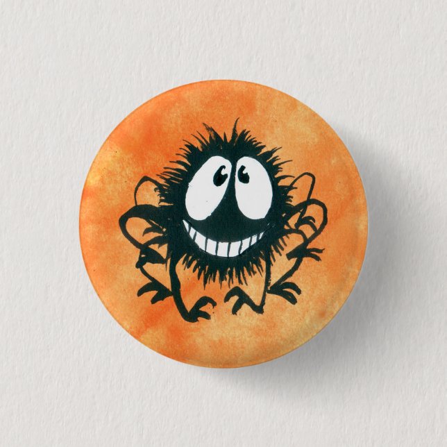 Niedlicher Kooky Halloween Spider Button! Button (Vorderseite)