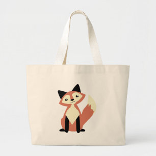 Niedlicher Kopf-Neigung Fox Jumbo Stoffbeutel