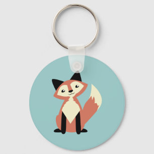 Niedlicher Kopf-Neigung Fox Schlüsselanhänger