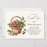 Niedlicher Korb voller Erdbeeren Brautparty