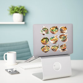 Niedlicher koreanischer Ramen & Soup-Aufkleber Bla Aufkleber