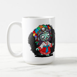 Niedlicher koreanischer Zombie Kaffeetasse