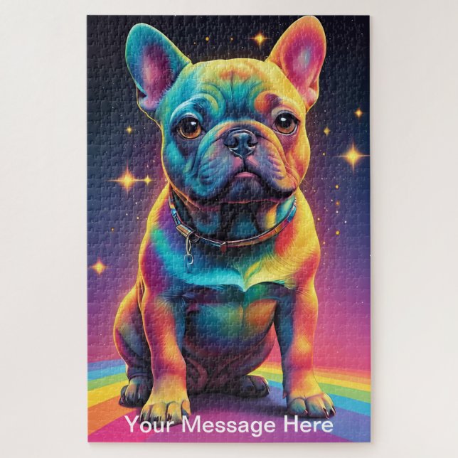 Niedlicher kosmischer Welpenhund Lebhafte Surreale (Vertikal)