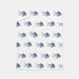 Niedlicher Kraken Fleecedecke