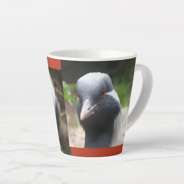 Niedlicher Krane Nahe Latte-Tasse Milchtasse (Rechte Ecke)