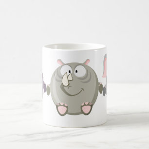 Niedlicher Kreis Rhino Kaffeetasse