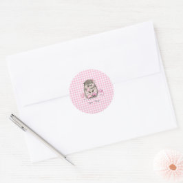 Niedlicher Kronleuchter Igel Rosa Muster Runder Aufkleber