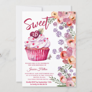 Niedlicher Kuchen Frühjahr Schmetterling Blütensüß Einladung