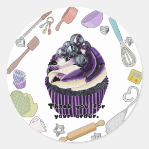 Niedlicher Kuchen Runder Aufkleber